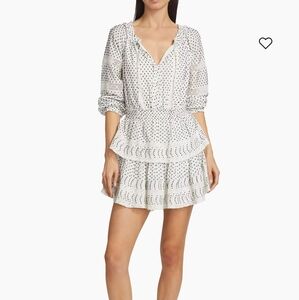 Loveshackfancy dotted popover mini dress